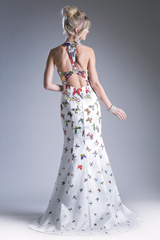 Plunging V-Neckline and Sleeveless Gown - treasures-4-u-2-day