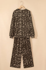Leopard Patchwork Pullover and Drawstring Pant Set - treasures-4-u-2-day