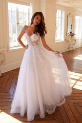 Juliet JT2482SW Floor Length A-Line Lace/Tulle Wedding Ball Gown