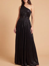 One Shoulder Metallic Dress | 28844