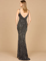 V-Neck Fitted Gown - OUTLET