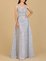 Lace Embroidered Overskirt Dress - OUTLET