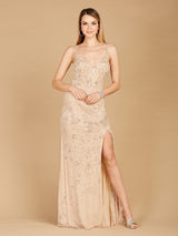 Beaded Tank Dress with Slit - OUTLET