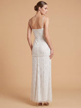 Lara Beaded Spaghetti Strap Two Piece Gown | 51228