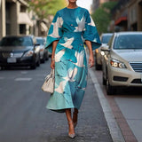 Female Creative Casual Printing Elegant Dress