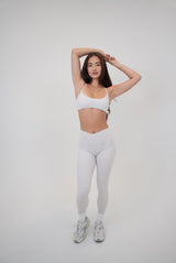 My Time Is Divine Lime White Cross-Back Butter Soft Bra