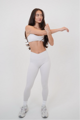 My Time Is Divine Lime White Sculpt V-Waist Legging - treasures-4-u-2-day