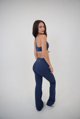 I Live in Luxury Navy Blue Flare Pant - treasures-4-u-2-day