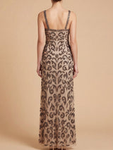 Beaded Cross Halter Dress | 9922