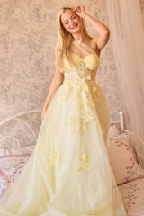 Andrea & Leo A1053 Leila A-Line Ball Gown One Shoulder