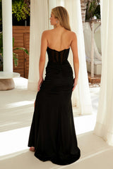 Nox Anabel A1596 Strapless Beaded Dress with Slit