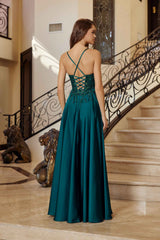 Nox Anabel A1725 Stretch Satin A-Line Dress