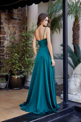 Nox Anabel A1744 Elegant Stretch Satin A-Line Evening Dress