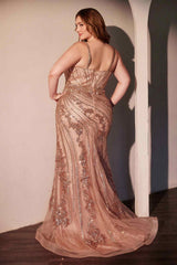 Ladivine CC0389C Dress Lace Embellished Fitted Gown