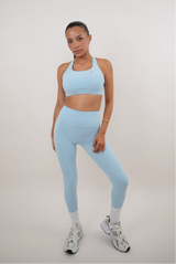 I Am Glowing Sky Blue Quick Dry Butter Legging - treasures-4-u-2-day