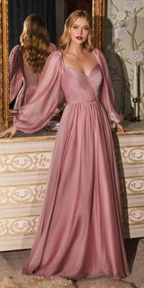 Cinderella Divine CD243 Long Sleeve A-Line Dress