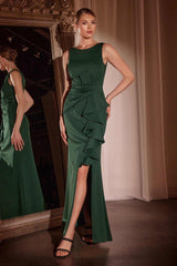 Ladivine CH377 Long Fitted Neoprene Dress