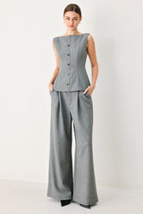 GRANITE FLOW WOVEN TOP