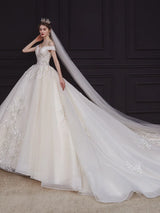 Elegant Off The Shoulder Wedding Gown EDW469