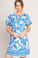 BLUE LAGOON RESORT WOVEN MINI DRESS