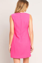 SWEET CITY CHARM WOVEN SHIFT DRESS