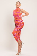 PARADISE GLOW POWER MESH MIDI DRESS