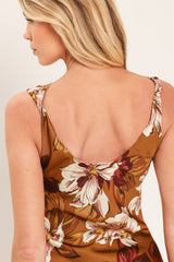 SPICED FLORAL WOVEN MIDI DRESS