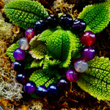 Royal Aura Purple Agate Bracelet – 12mm Reiki-Infused Statement Bracelet (Medium–Large Fit)