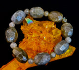 Earthbound Labradorite Nugget Bracelet – Reiki-Infused Limited Edition (Small–Medium Fit)
