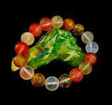 Solar Glow Cherry Quartz Bracelet – 12mm Matte Reiki-Infused Energy Bracelet (Medium Fit)