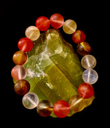 Solar Glow Cherry Quartz Bracelet – 12mm Matte Reiki-Infused Energy Bracelet (Medium Fit)