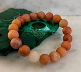 Blush Ember Pink Aventurine Bracelet – 10mm Matte Reiki-Infused Energy Bracelet (Medium Fit)