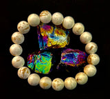 Pure Calm White Turquoise Bracelet – 10mm Matte Reiki-Infused Power Bracelet (Medium Fit)