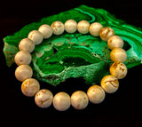 Pure Calm White Turquoise Bracelet – 10mm Matte Reiki-Infused Power Bracelet (Medium Fit)