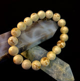 Pure Calm White Turquoise Bracelet – 10mm Matte Reiki-Infused Power Bracelet (Medium Fit)