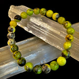 Vital Earth Serpentine Bracelet – 8mm Reiki-Infused Healing & Transformation Gemstone (7.5” Fit)