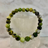 Vital Earth Serpentine Bracelet – 8mm Reiki-Infused Healing & Transformation Gemstone (7.5” Fit)