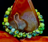 Vital Earth Serpentine Bracelet – 8mm Reiki-Infused Healing & Transformation Gemstone (7.5” Fit)