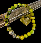 Vital Earth Serpentine Bracelet – 8mm Reiki-Infused Healing & Transformation Gemstone (7.5” Fit)