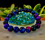 Galaxy Tiger Eye Bracelet – Energy, Confidence & Protection | Medium & Large Wrist Fit