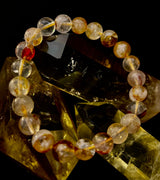 Golden Healer Quartz Bracelet – 8mm Natural Crystal (Small–Medium Wrist) | Energy Healing, Alignment & Manifestation