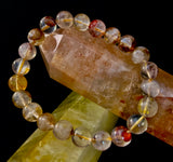 Golden Healer Quartz Bracelet – 8mm Natural Crystal (Small–Medium Wrist) | Energy Healing, Alignment & Manifestation