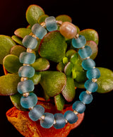 Ocean Aura Sea Glass & Pearl Bracelet 🌊✨