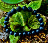 Men’s Grounded Energy Sardonyx Diffuser Bracelet – Matte Black Essential Oil Bracelet (7.5” & 8”)