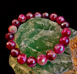 Fuchsia Prism Power Bracelet – Mystic Banded Agate (3 bead size options!)