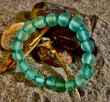 Seafoam Tide Recycled Glass Bracelet