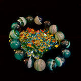 Wicked Fabulous Emerald Tide – Green Banded Agate Bracelet