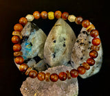 Nomad Spirit Bracelet - Natural Wood, Coconut & Ethiopian Brass Bracelet (8" Large Wrists)