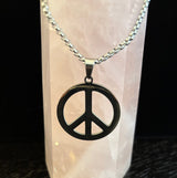 Peace Sign Stainless Steel Pendant Necklace – Bold & Empowering - treasures-4-u-2-day