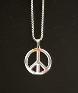 Peace Sign Stainless Steel Pendant Necklace – Bold & Empowering - treasures-4-u-2-day